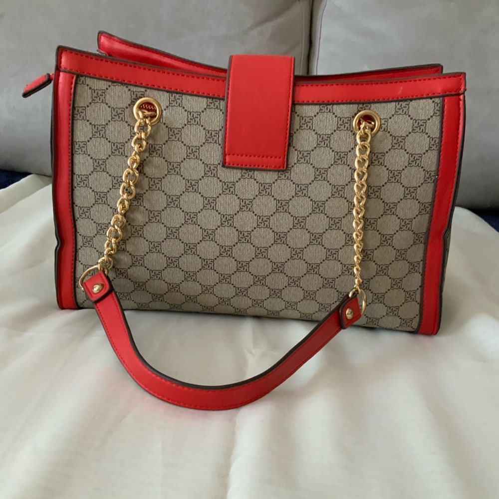 Di Vita Collection  Red and Beige Women's Bag - Picture 2 of 8